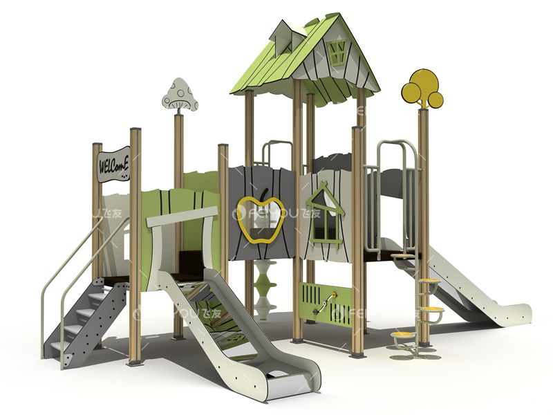 FY196-01抗倍特板滑梯-户外儿童组合滑梯