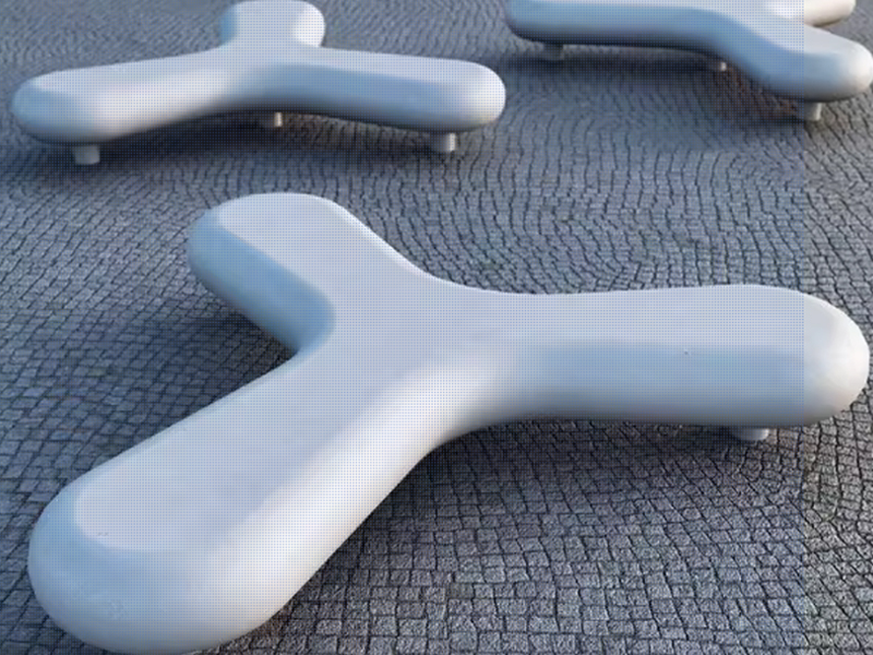 三角形户外休闲座椅